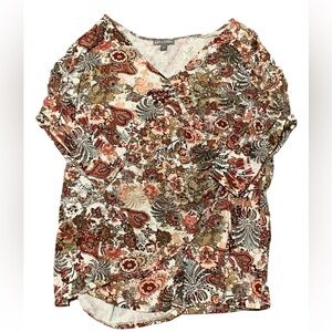 EUC Plus Size 22 Jessica London Long Sleeve Floral Blouse